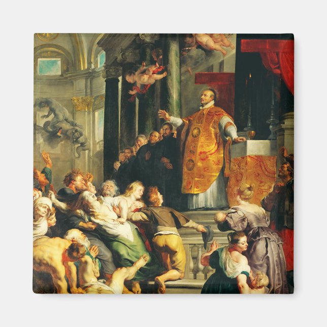 Imán Visiones de Ignacio de Peter Paul Rubens (Frente)