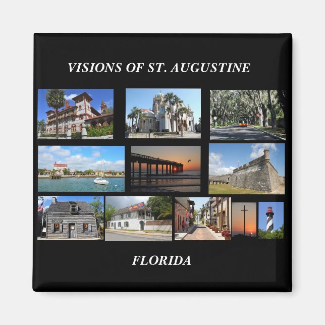 Imán Visiones de San Agustín, Florida (Frente)