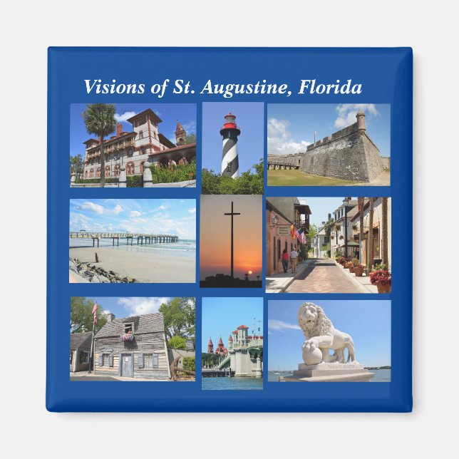 Imán Visiones de San Agustín, Florida (Frente)