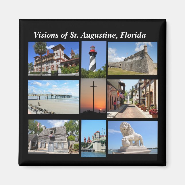 Imán Visiones de San Agustín, Florida (Frente)
