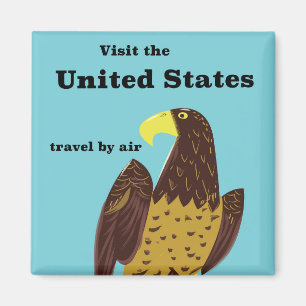 Imán Visita el cartel de viaje de Estados Unidos