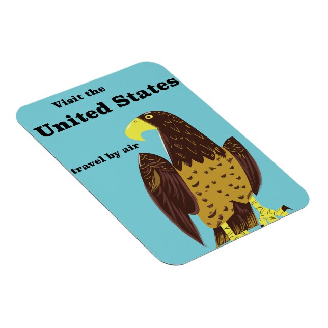 Imán Visita el cartel de viajes de los Estados Unidos (Lado Derecho)