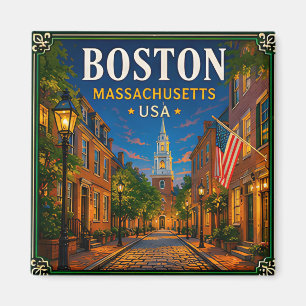Imán 🍁 Visita histórica a Boston Massachusetts 🍁