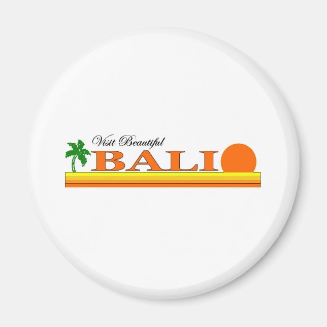 Imán Visita la hermosa Bali, Indonesia (Frente)