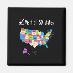 Imán Visita La Lista De Cubos De Los 50 Estados Unidos