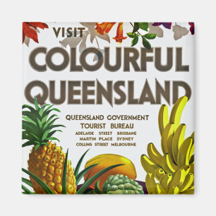 Imán Visita Queensland colorido