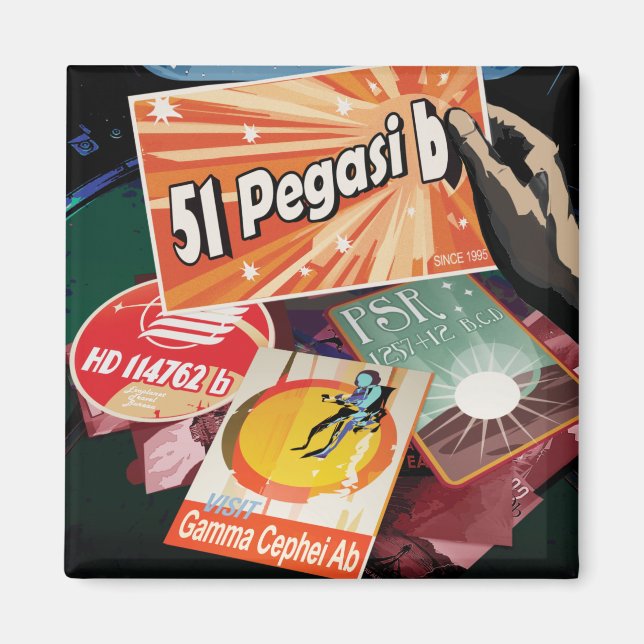 Imán Visitar el primer exoplaneta encontrado fuera del  (Frente)