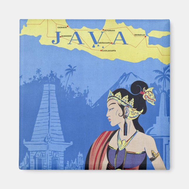 Imán Visitar Java (Frente)