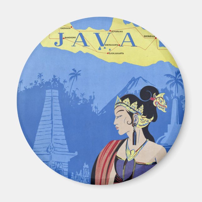 Imán Visitar Java (Frente)