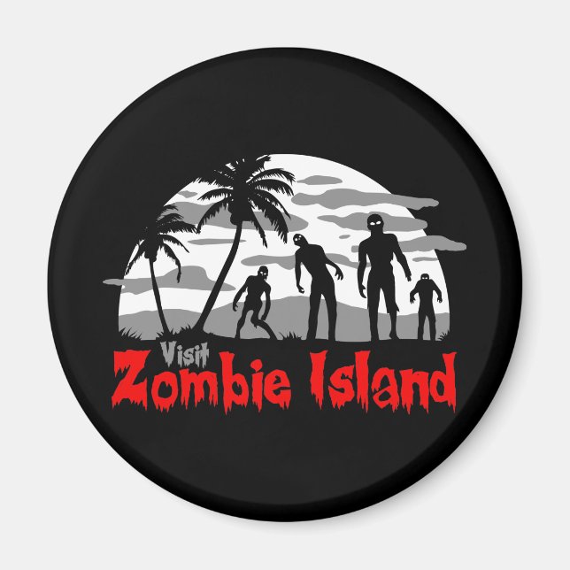 Imán Visitar la isla de Zombie (Frente)
