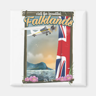 Imán Visite el bello afiche de viaje de las Malvinas