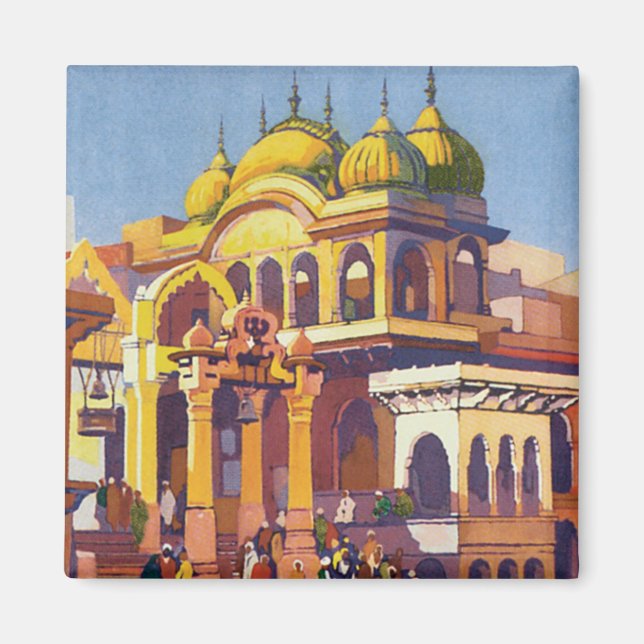 Imán Visite India Muttra (Frente)