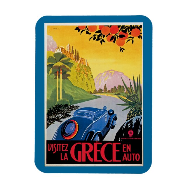 Imán Visitez La Grece en Auto (Vertical)