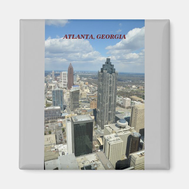 Imán Vista aérea de Atlanta, Georgia (Frente)