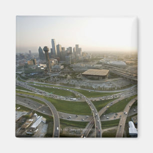 Imán Vista aérea de Dallas céntrica, Tejas