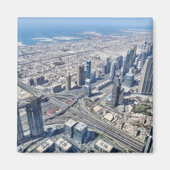 Imán Vista aérea de Dubai (Frente)