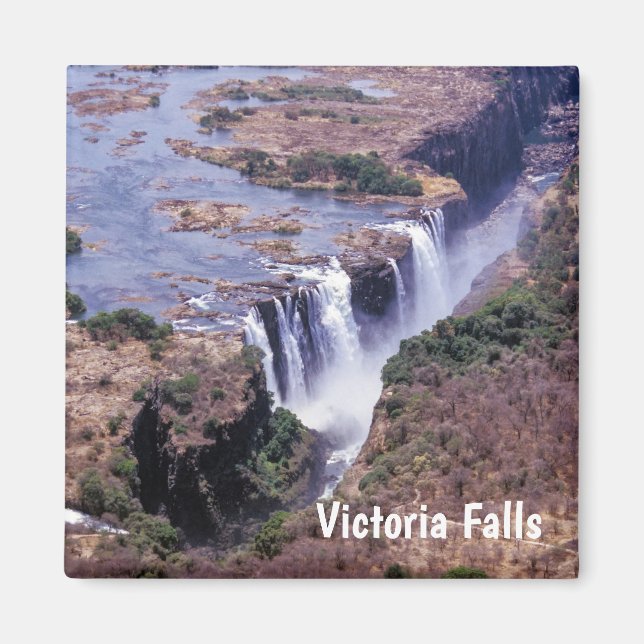 Imán Vista aérea de las Cataratas Victoria - Zimbabue,  (Frente)