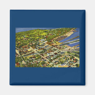 Imán Vista aérea de Marquette, Michigan