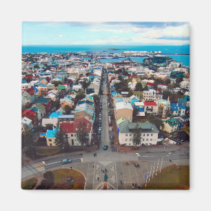 Imán Vista aérea de Reykjavik