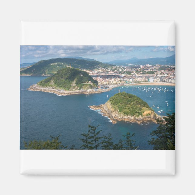 Imán Vista aérea de San Sebastián y Santa Clara (Frente)