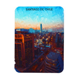 Imán Vista aérea de Santiago de Chile
