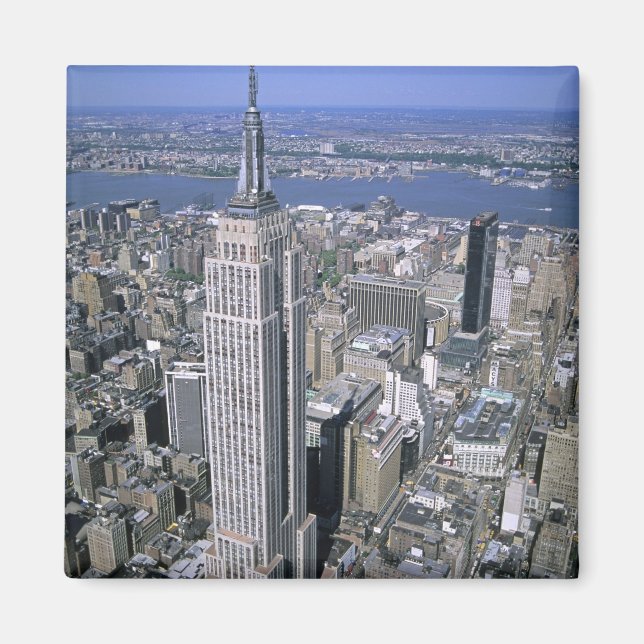 Imán Vista aérea del edificio del Empire State y (Frente)