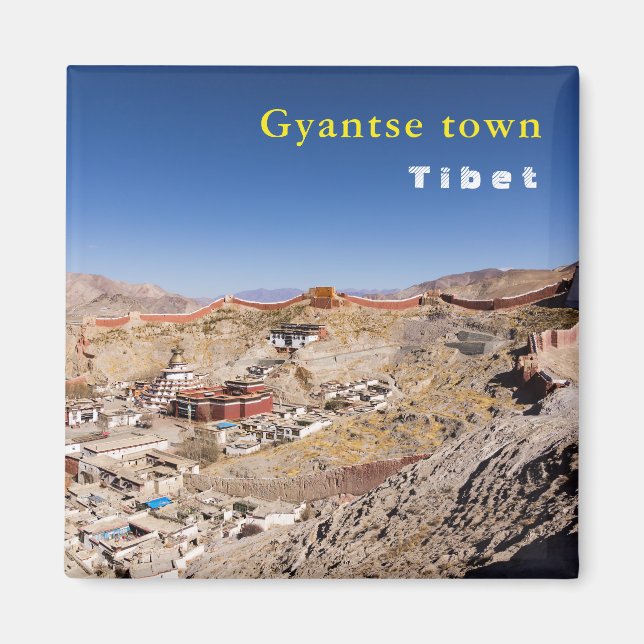 Imán Vista aérea del Monasterio de Gyantse y Palcho - T (Frente)