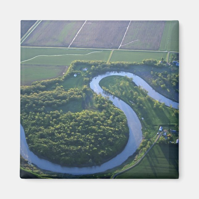 Imán Vista aérea del río Rojo del Norte (Frente)