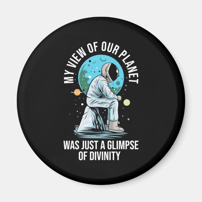 Imán Vista Astronauta De Nuestro Planeta (Frente)