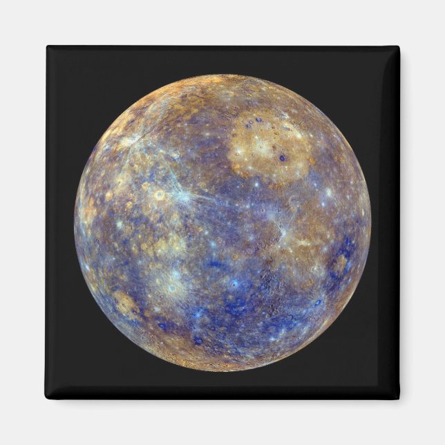 Imán Vista colorida del mercurio (Frente)