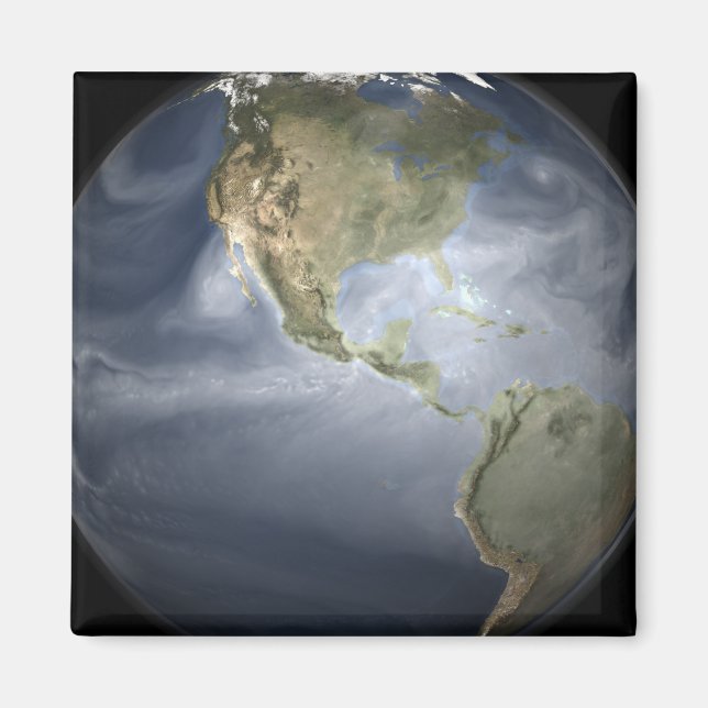 Imán Vista completa de la Tierra mostrando vapor de agu (Frente)