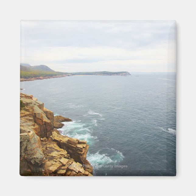 Imán Vista costera del Parque Nacional de Acadia (Frente)