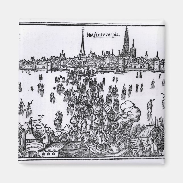 Imán Vista de Amberes (Frente)