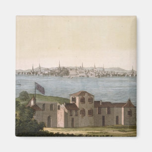 Imán Vista de Boston, de 'Le Costume Ancien y Moderne