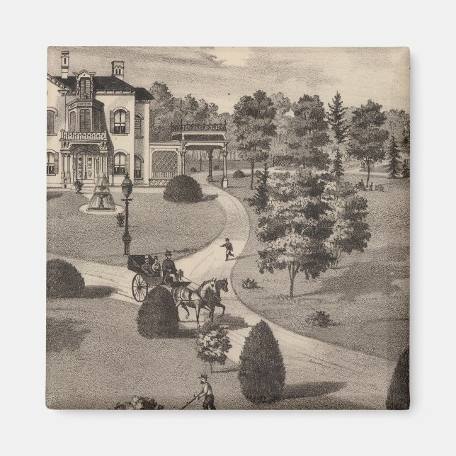 Imán Vista de Brattleboro Vermont (Frente)