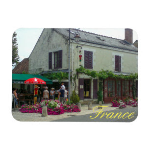 Imán Vista de Cafetería de France Cityscape Street