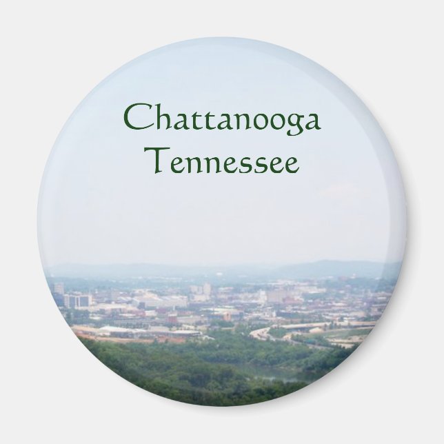 Imán Vista de Chattanooga, TN (Frente)