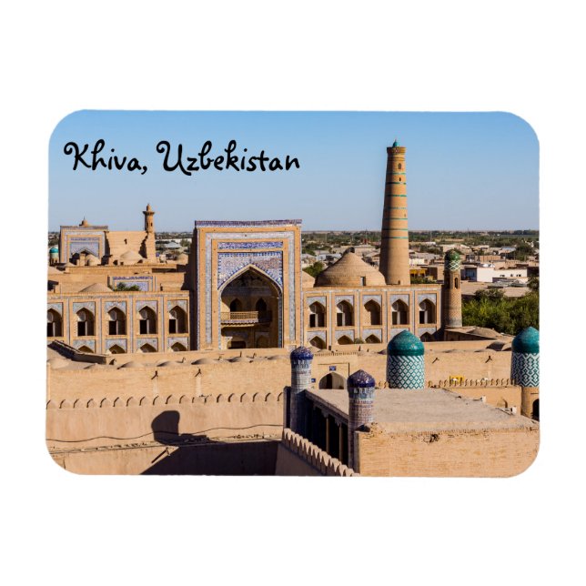 Imán Vista de Citadel Kunya-ark - Khiva, Uzbekistán (Horizontal)