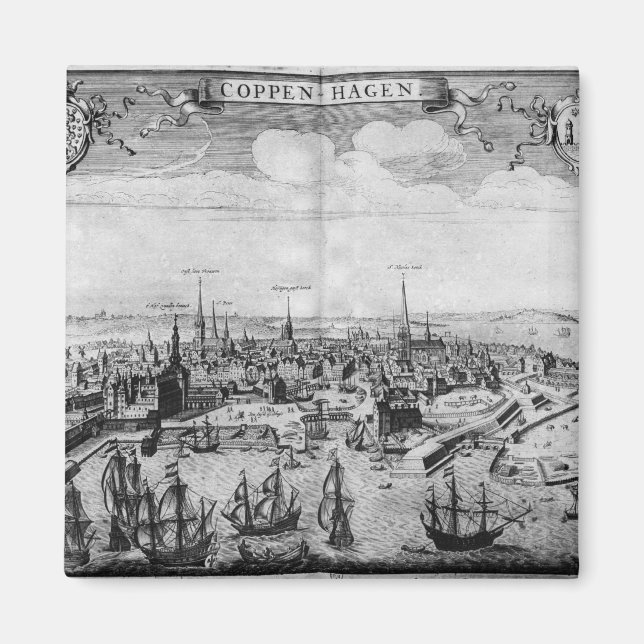 Imán Vista de Copenhague (Frente)