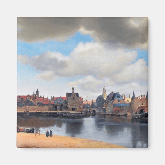 Imán Vista de Delft, Johannes Vermeer, 1659-1660 (Frente)