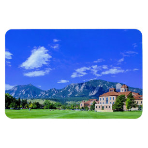Imán Vista de Flatirons del campus del CU en Boulder,