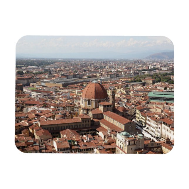 Imán Vista de Florencia, Italia desde la cima de la (Horizontal)