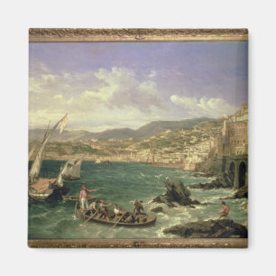 Imán Vista de Génova, 1854 (aceite en lona)