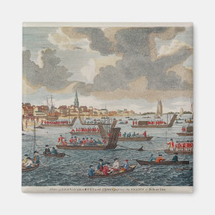 Imán Vista de Gravesend con las tropas