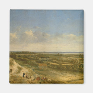 Imán Vista de Haarlem de las dunas (aceite en lona)