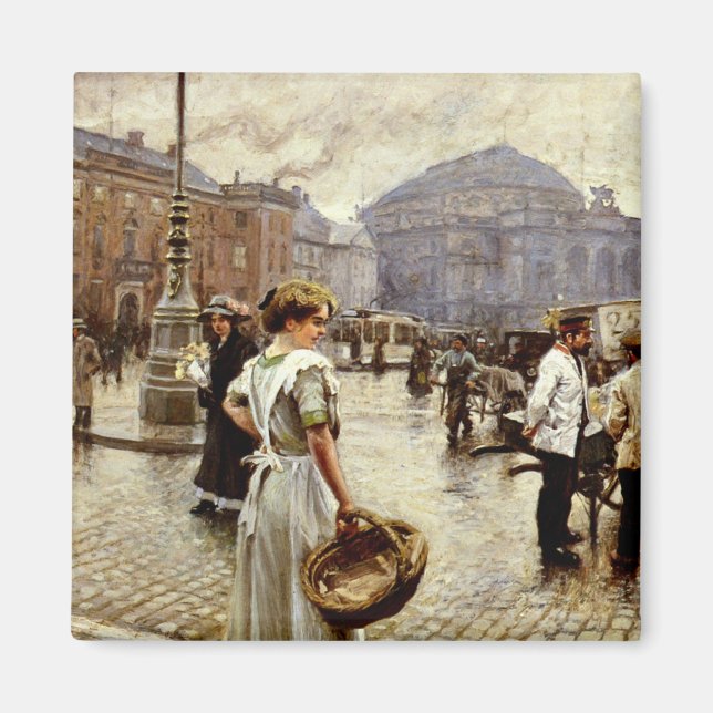 Imán Vista de Kongens Nytorv, Copenhague (Frente)