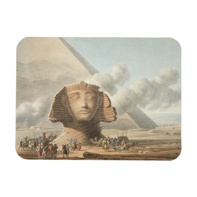 Imán Vista de la cabeza de la esfinge y la pirámide de (Horizontal)