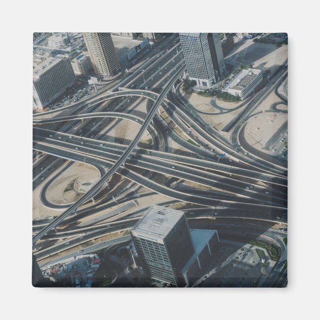Imán Vista de la carretera Burj Khalifa, Dubai (Frente)