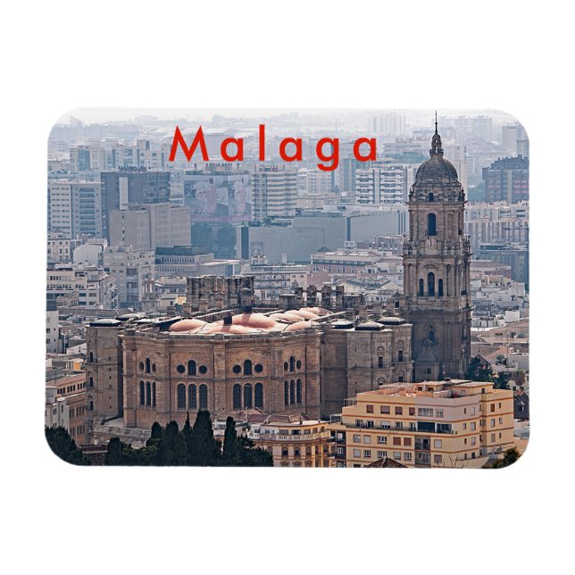 Imán Vista de la Catedral de Málaga. (Horizontal)
