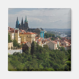 Imán Vista de la Catedral de San Vito, Praga, Chequia